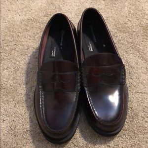 Brown penny loafers